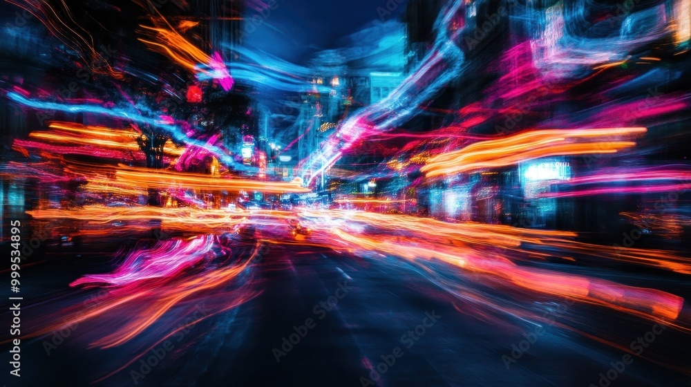 Abstract City Lights in Motion Abstract City Lights in Motion