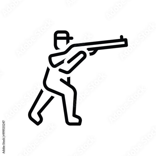 Black line icon for hunting