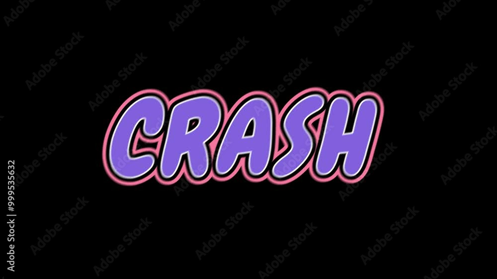 Comic Action word Crash Animation Comic Action word Crash Animation