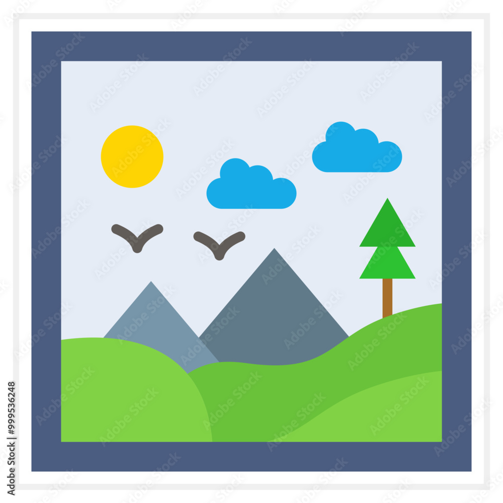 Fototapeta premium Scenery Icon