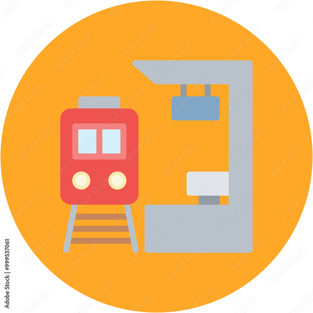 Train Platform icon vector image. Can be used for Railway. Train Platform icon vector image. Can be used for Railway.