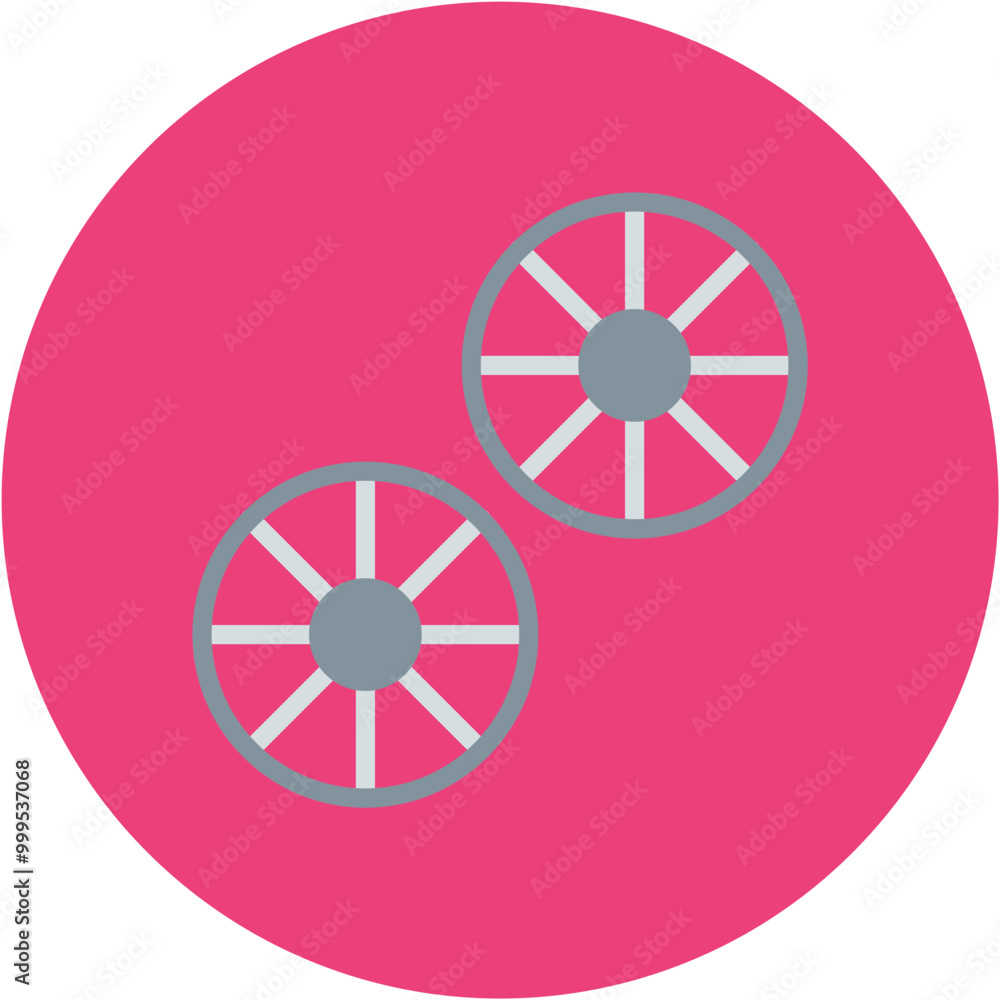 Wheel icon vector image. Can be used for Railway. Wheel icon vector image. Can be used for Railway.