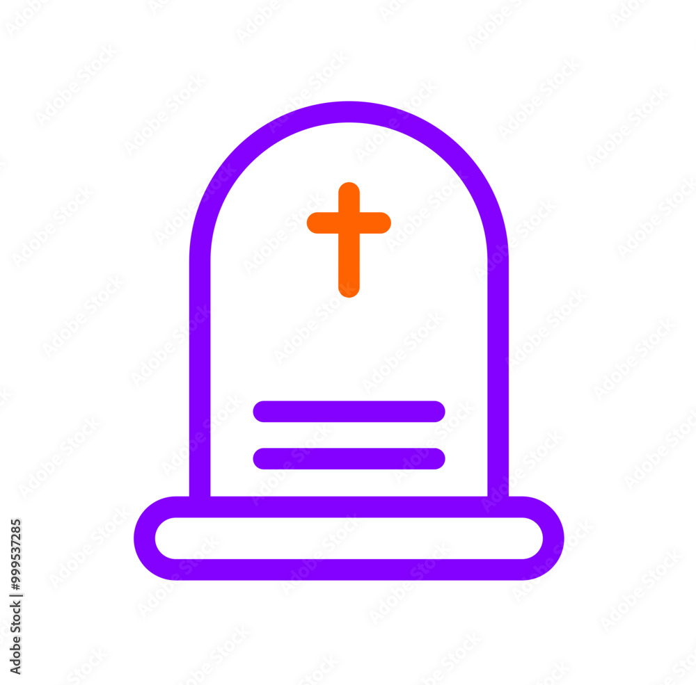 Obraz premium Icon Dual Tone - Death Tombstone