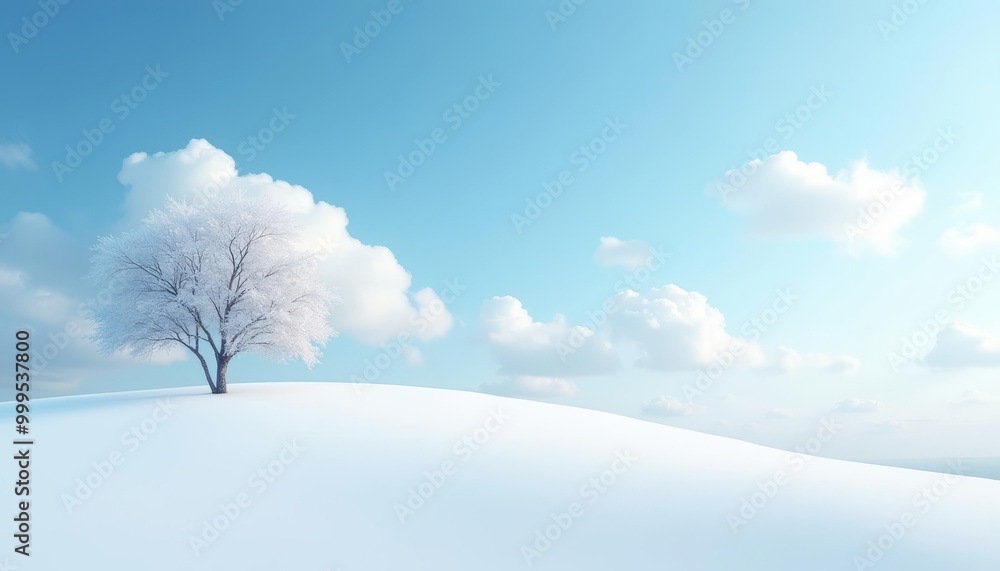 Snowy solitude under a serene sky Snowy solitude under a serene sky