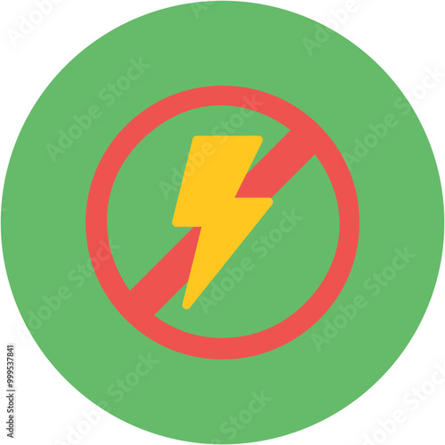 No Electricity icon vector image. Can be used for Homeless.