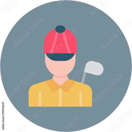 Golf Coach icon vector image. Can be used for Golf.