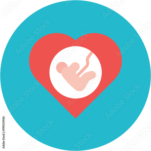 Pregnancy icon vector image. Can be used for Child Adoption.