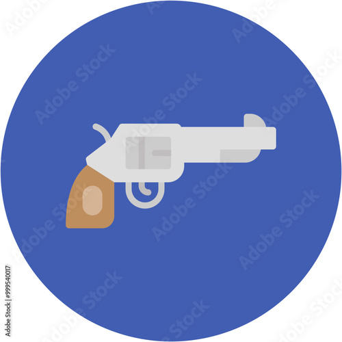 Revolver icon vector image. Can be used for Shooting.