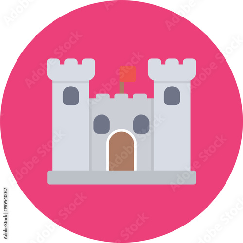 Castle icon vector image. Can be used for Fairytale.