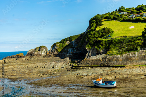 Ein wunderschöner morgendlicher Spaziergang an der Küste von North Devon bei Woolacombe - Vereinigtes Königreich photo