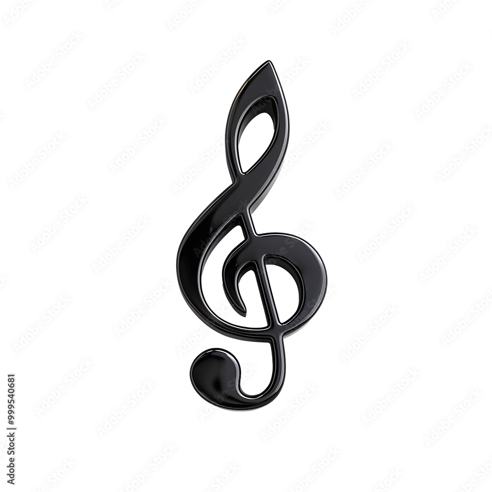 a black double music note