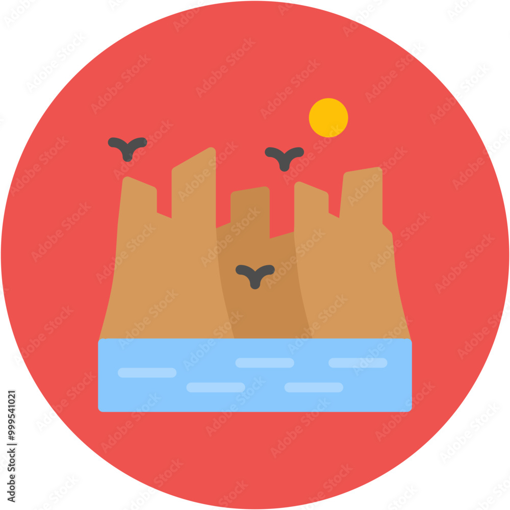 Plateau icon vector image. Can be used for Rainforest. Plateau icon vector image. Can be used for Rainforest.