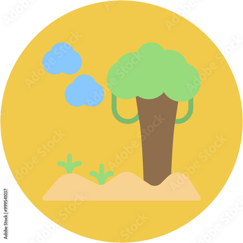 Savana icon vector image. Can be used for Rainforest.