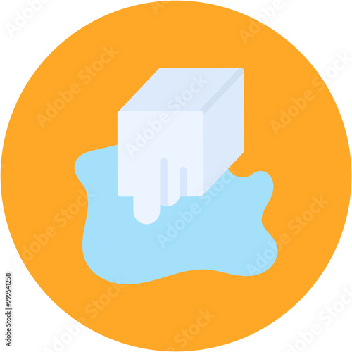 Melting Ice icon vector image. Can be used for Global Warming.