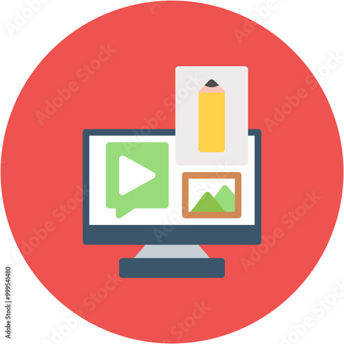 Content Production icon vector image. Can be used for Crisis Mangement.