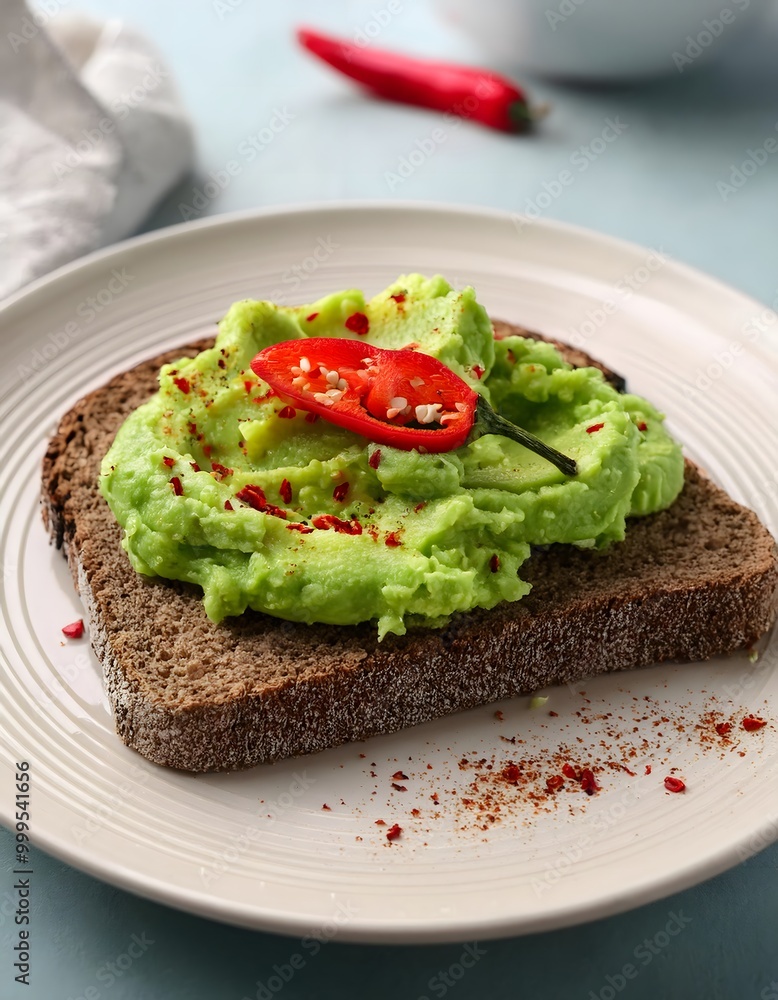 Smashed Avocado on Rye Bread Smashed Avocado on Rye Bread