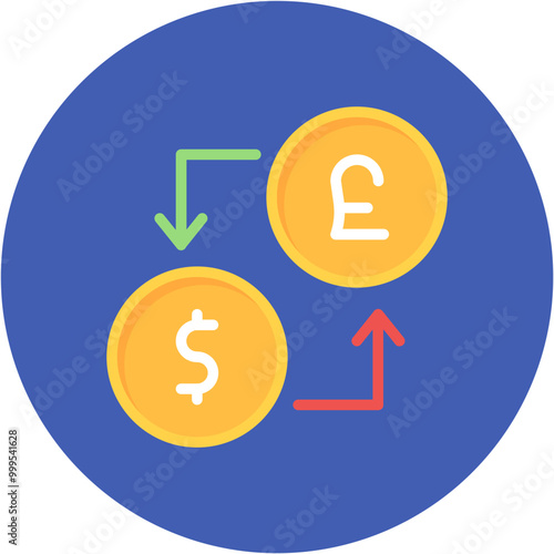 Exchange Rate icon vector image. Can be used for Crisis Mangement.