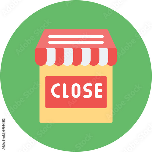 Shop Closed icon vector image. Can be used for Crisis Mangement.
