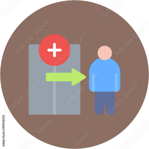 Outpatient Care icon vector image. Can be used for Nursing.