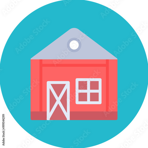 Barn icon vector image. Can be used for Agriculture.