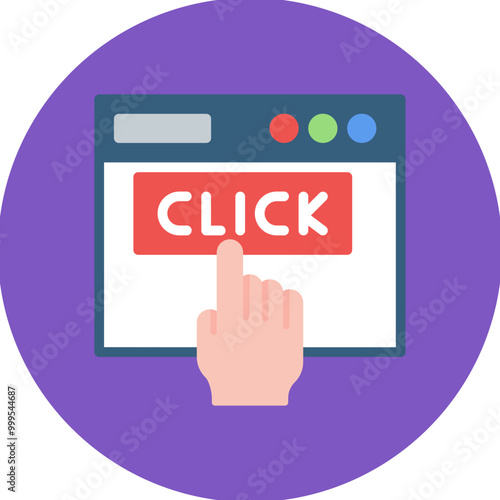 Call To Action icon vector image. Can be used for Video Blog.