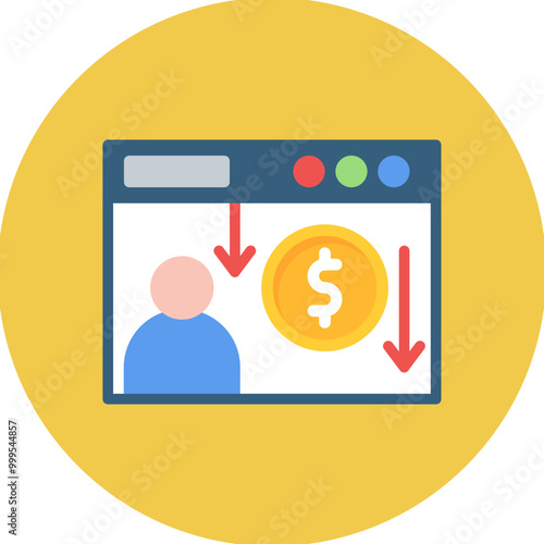 Cost Per Lead icon vector image. Can be used for Video Blog.