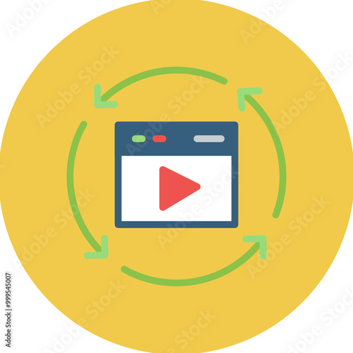 Relevancy icon vector image. Can be used for Video Blog.
