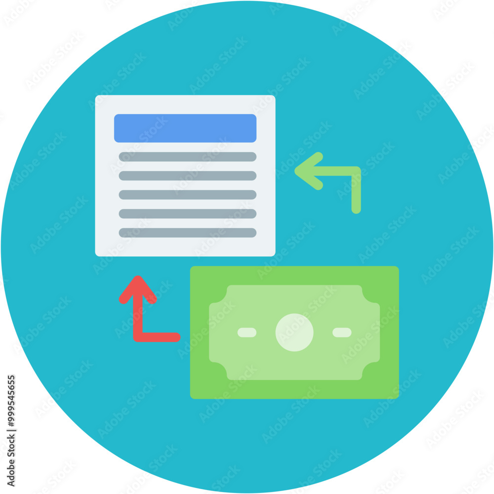 Invoice Factoring icon vector image. Can be used for Credit And Loan. Invoice Factoring icon vector image. Can be used for Credit And Loan.