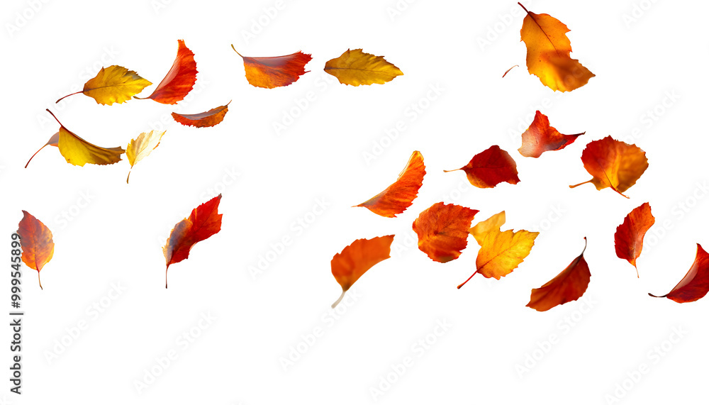 Autumn leaves swirl in the wind. Fall leaves cutouts Autumn leaves swirl in the wind. Fall leaves cutouts