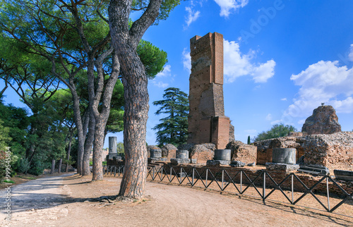 Tableau sur toile View of the Domus Flavia on the Palatine Hill in Rome, Italy.