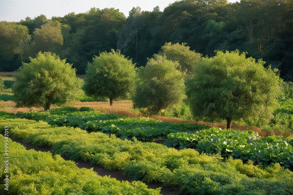 Obraz premium Expanding Agroforestry Practices for Sustainable Farming and Biodiversity Enhancement