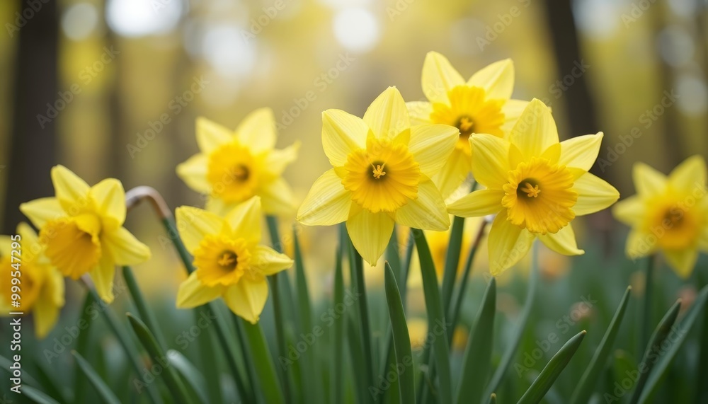 Obraz premium Blooming Sunshine in the Woods