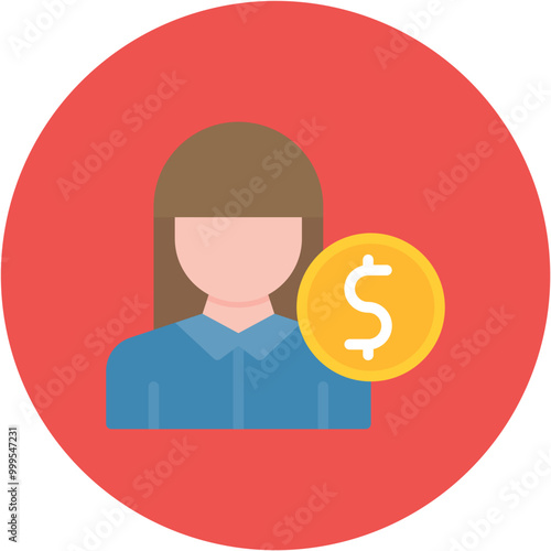 Female Client icon vector image. Can be used for Crime Investigation.