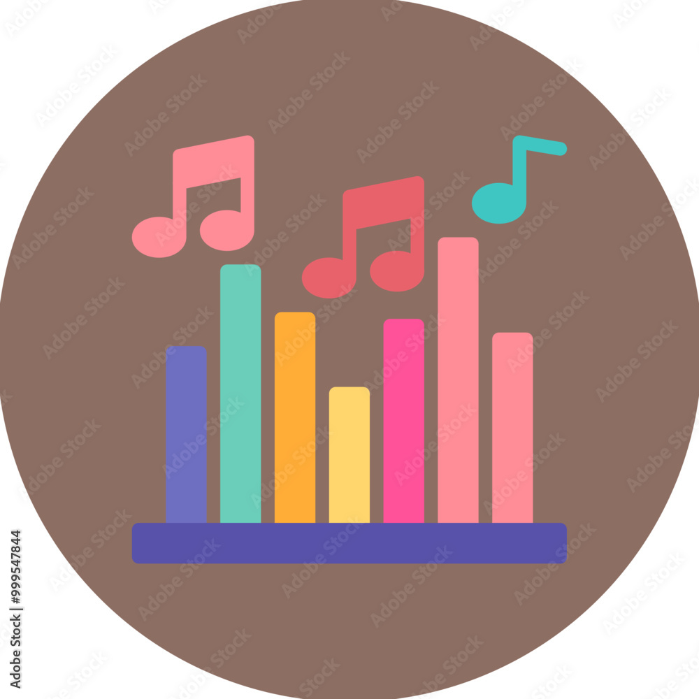 Music Chart icon vector image. Can be used for Artist Studio. Music Chart icon vector image. Can be used for Artist Studio.