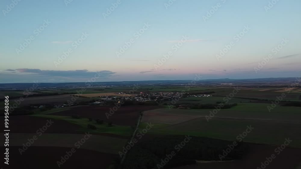 Aerial Drone View of the Czech Countryside at Sunrise Aerial Drone View of the Czech Countryside at Sunrise