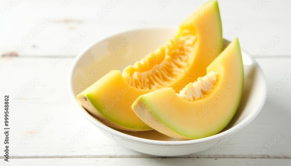 Freshly sliced cantaloupe ready to enjoy Freshly sliced cantaloupe ready to enjoy