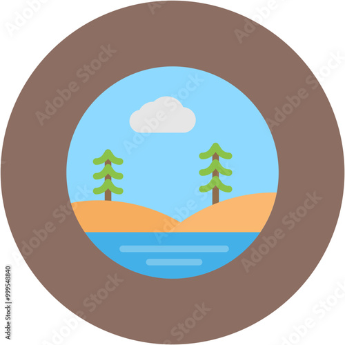 Tundra icon vector image. Can be used for Geography.