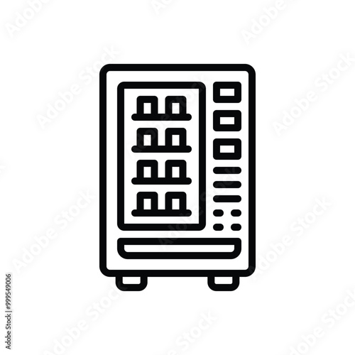 Black line icon for vending machine