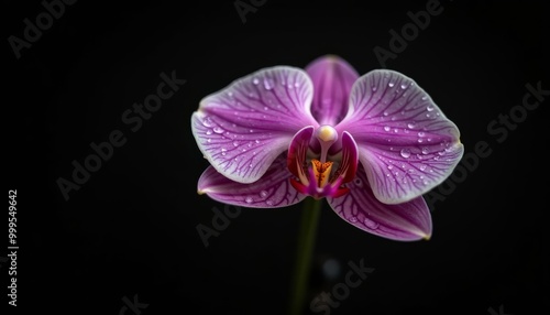  Elegance in bloom A closeup of a vibrant orchid