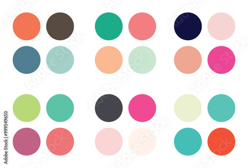 Abstract color palette Color swatches