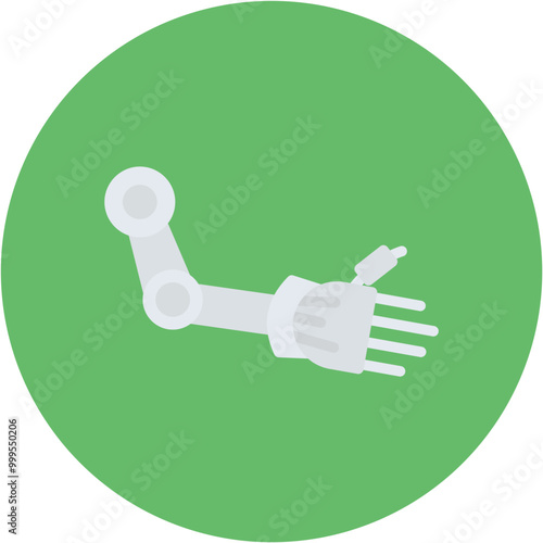 Bionic Arm icon vector image. Can be used for Robotics.