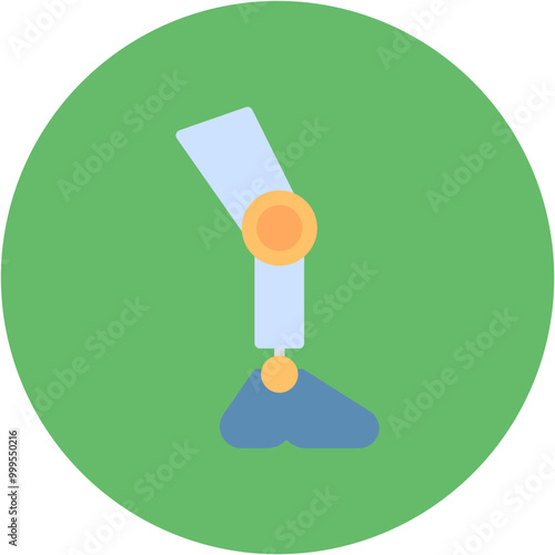 Bionic Leg icon vector image. Can be used for Robotics.