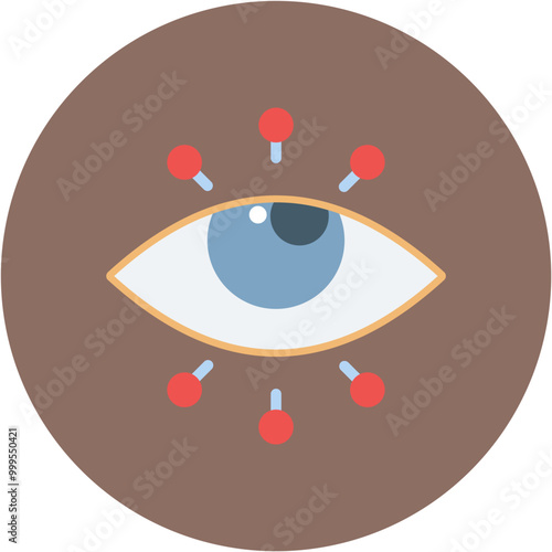 Cyber Eye icon vector image. Can be used for Robotics.