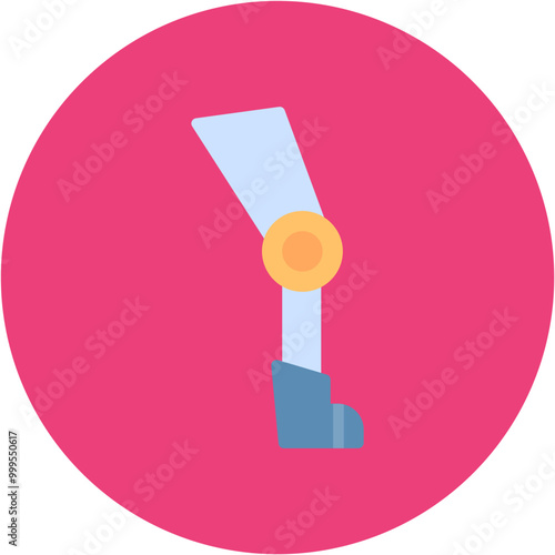 Robot Leg icon vector image. Can be used for Robotics.