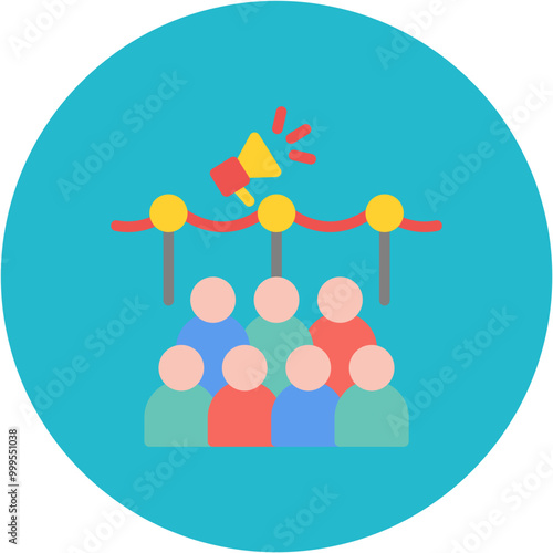 Event Promotion icon vector image. Can be used for Award Events.