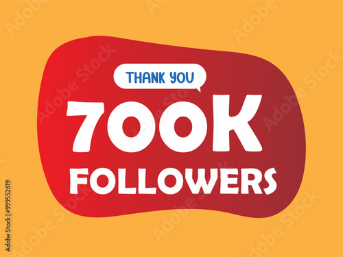 700k follower celebration vector design photo