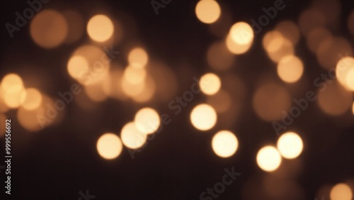 Bokeh Lights on Dark Brown Background