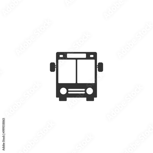 Bus icon isolated on transparent background