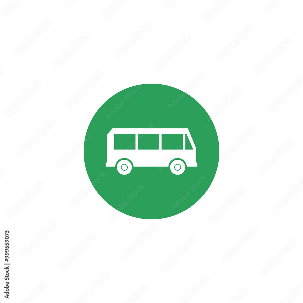 Bus circle icon isolated on transparent background Bus circle icon isolated on transparent background