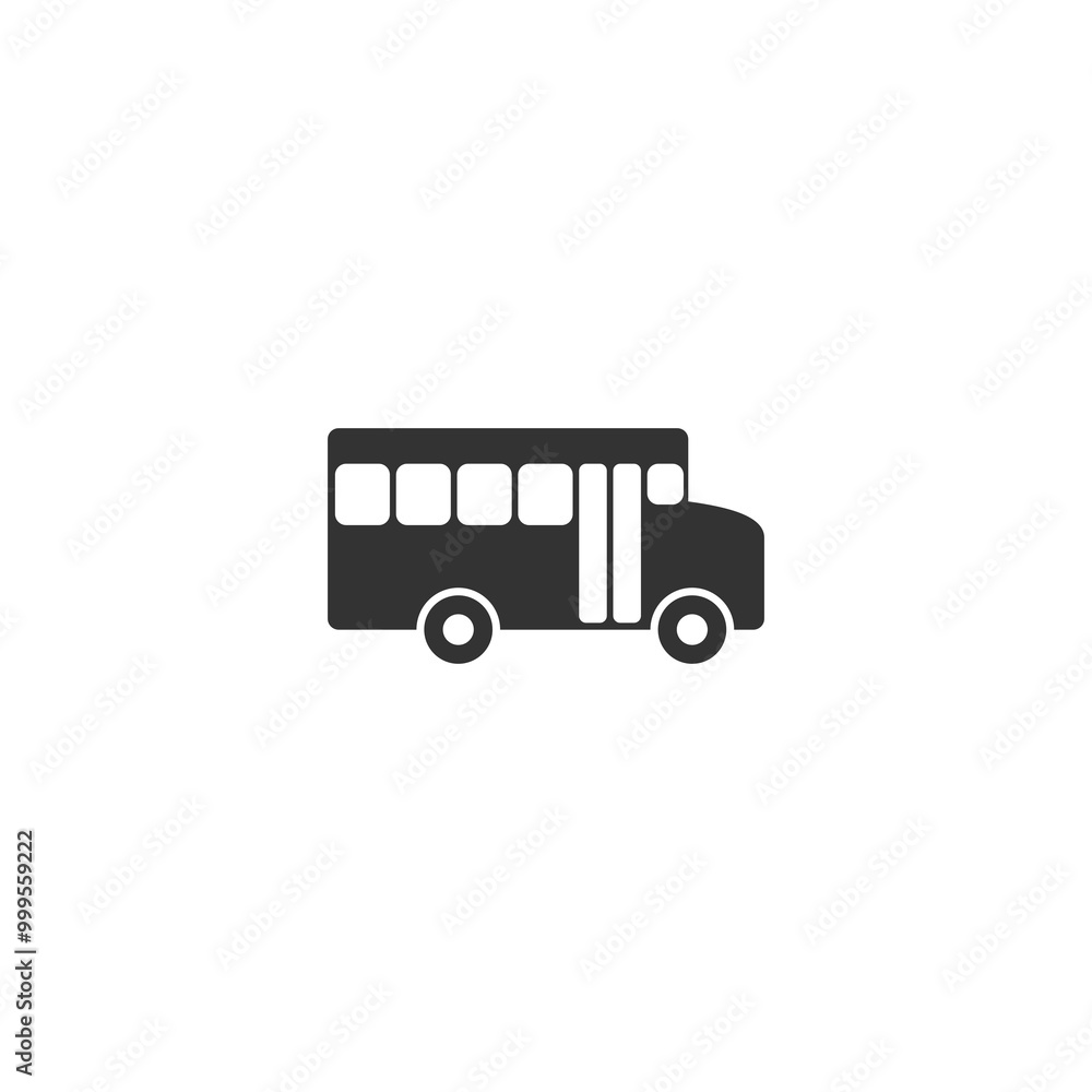 Bus sticker icon isolated on transparent background Bus sticker icon isolated on transparent background